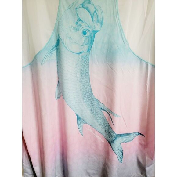 REEL LEGENDS Plus Size 2X Pullover Top Multicolor‎ Fish Pattern Pastel - Picture 4 of 7